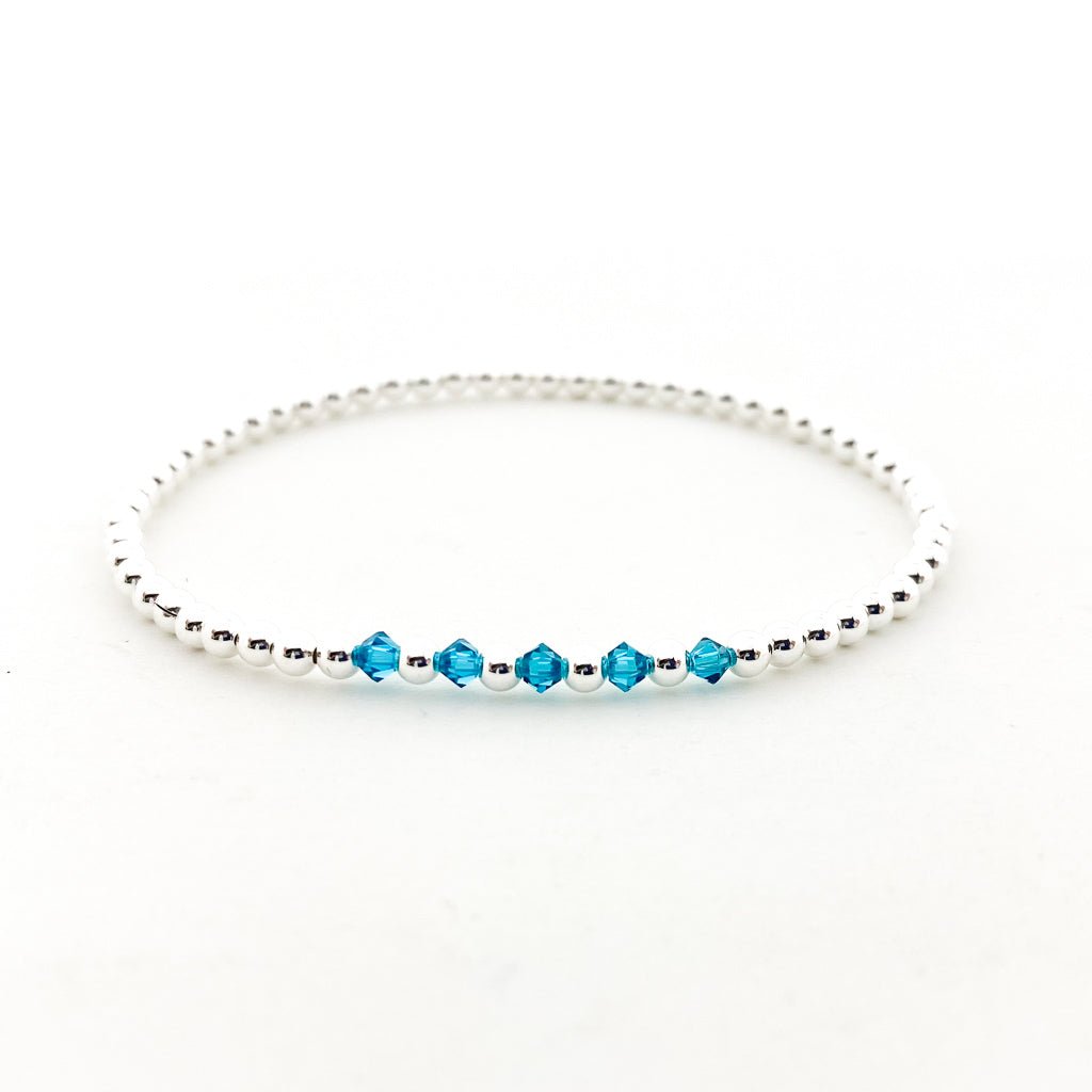 Gracie Beaded Birthstone Accented Kids Bracelet - MTT Collective