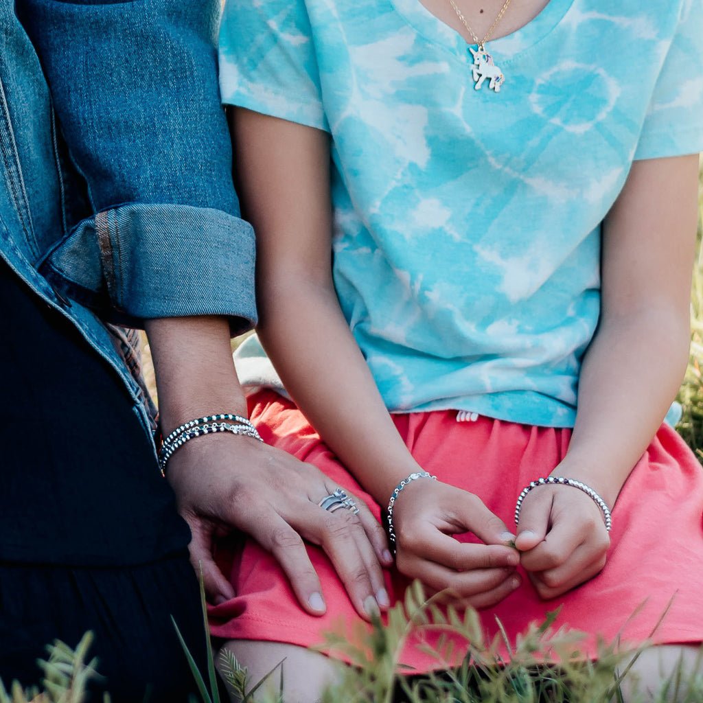 Gracie Beaded Birthstone Accented Kids Bracelet - MTT Collective