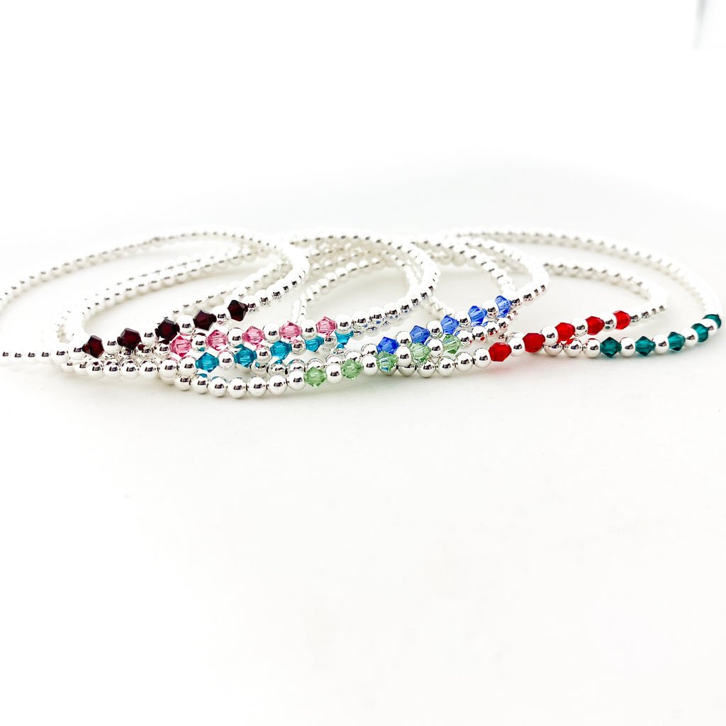 Gracie Beaded Birthstone Accented Kids Bracelet - MTT Collective