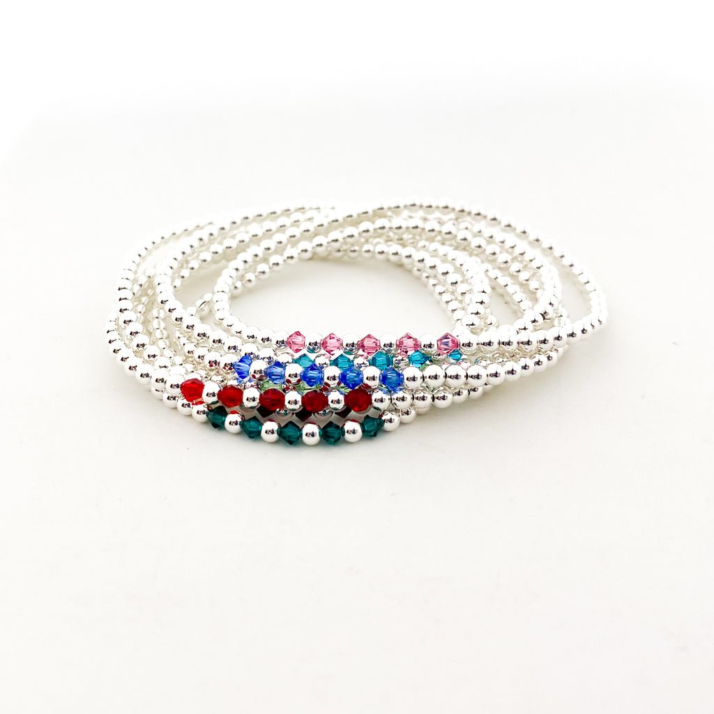 Gracie Beaded Birthstone Accented Kids Bracelet - MTT Collective