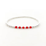 Gracie Beaded Birthstone Accented Kids Bracelet - MTT Collective