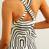 Grid Print Halter Neck Vest - MTT Collective