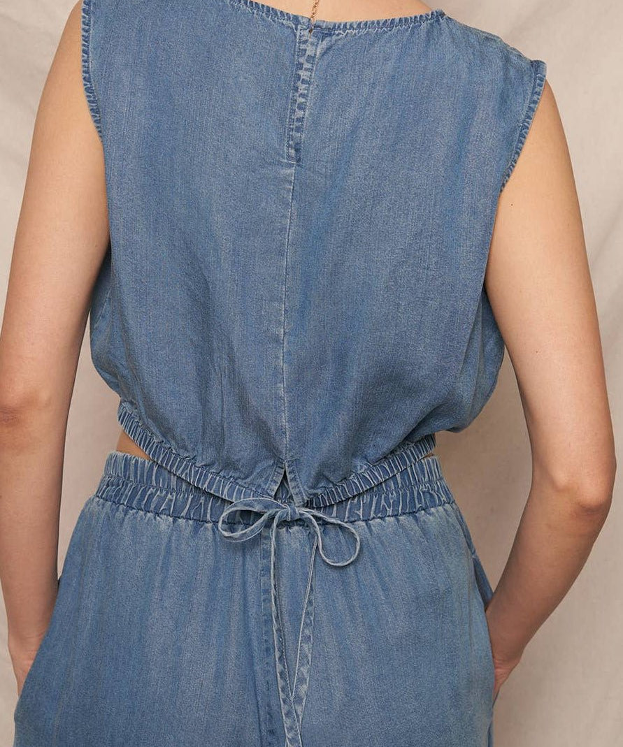 Gwen Drawstring Waist Cropped Top - MTT Collective