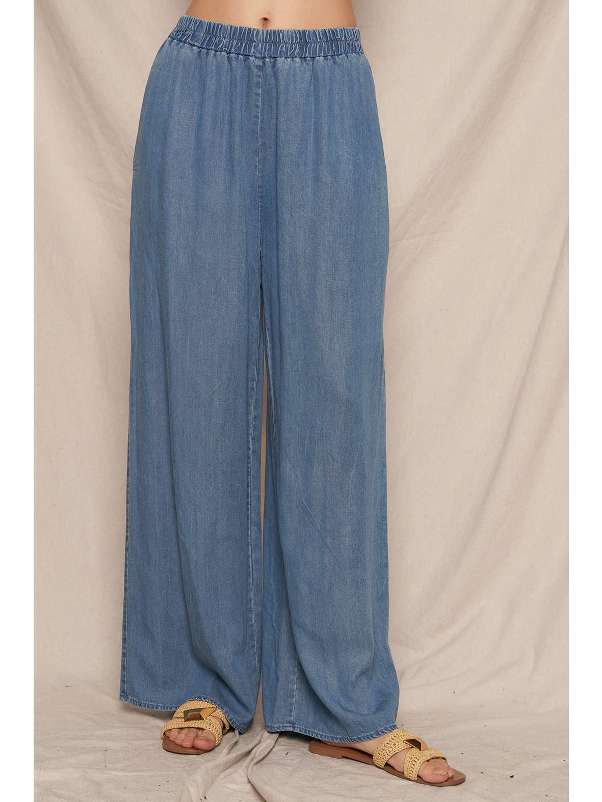 Gwen Wide Leg Denim Pants - MTT Collective