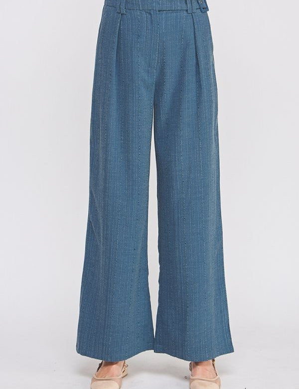 Hallie Denim Wide - Leg Trousers - MTT Collective