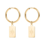 Hallie Star Pendant Hoop Earrings - MTT Collective