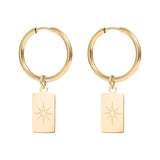 Hallie Star Pendant Hoop Earrings - MTT Collective