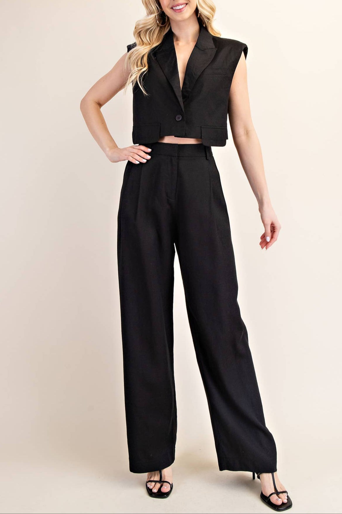 Harlee Cropped Flap Vest - MTT Collective