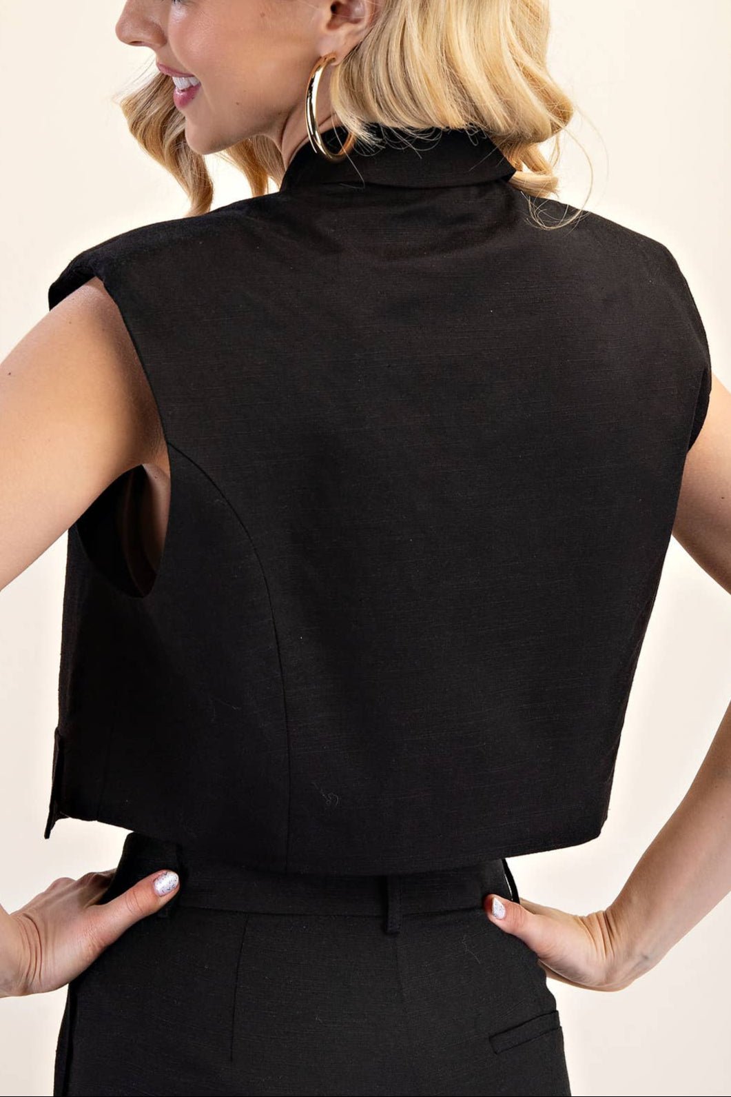 Harlee Cropped Flap Vest - MTT Collective