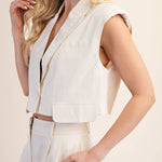 Harlee Cropped Flap Vest - MTT Collective