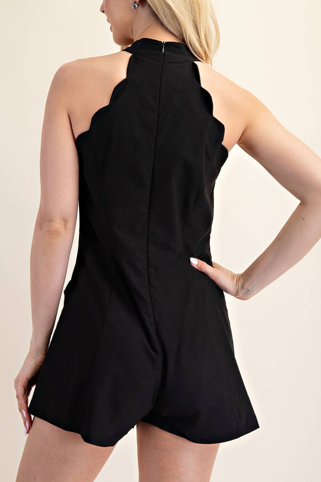 Hattie Scallop Halter Romper - MTT Collective