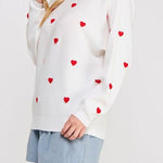 Heart Contrast Dolman Sweater - MTT Collective