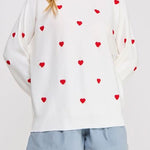 Heart Contrast Dolman Sweater - MTT Collective