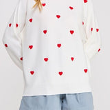 Heart Contrast Dolman Sweater - MTT Collective