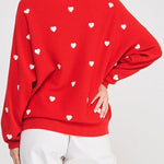Heart Contrast Dolman Sweater - MTT Collective