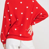 Heart Contrast Dolman Sweater - MTT Collective