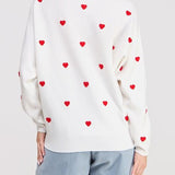 Heart Contrast Dolman Sweater - MTT Collective