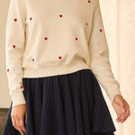 Heart Embroidery Sweater Top - MTT Collective