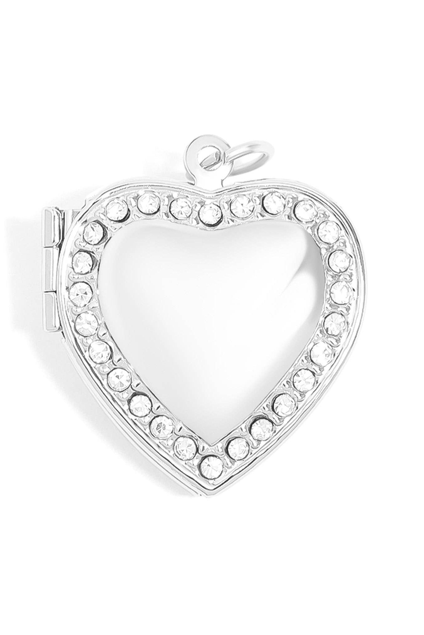 Heart Locket with Rhinestones - MTT Collective