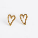 Heart Outline Stud Earrings - MTT Collective