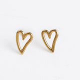 Heart Outline Stud Earrings - MTT Collective