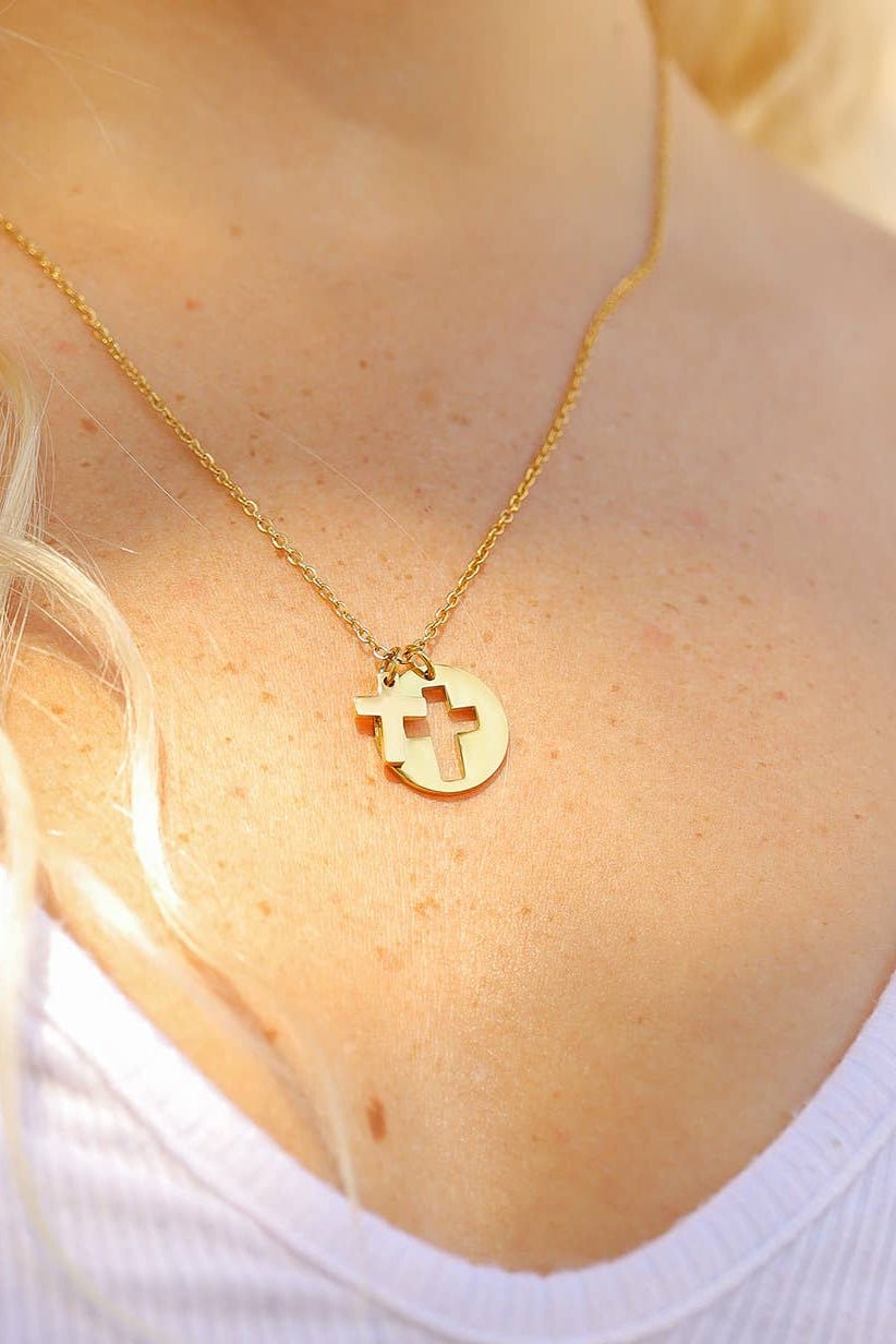 Heidi Cross Cutout Necklace - MTT Collective