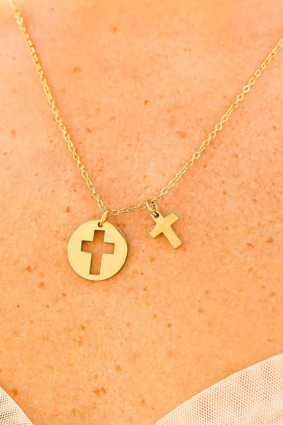 Heidi Cross Cutout Necklace - MTT Collective