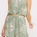 Heidi Floral Embroidered Bubble Halter Top - MTT Collective