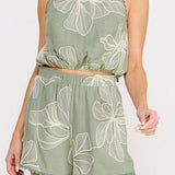 Heidi Floral Embroidered Bubble Halter Top - MTT Collective