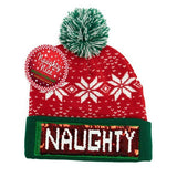 Holiday Naughty Or Nice Sequin Pom Hat - MTT Collective