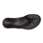 OluKai Honu leather beach sandal in Black
