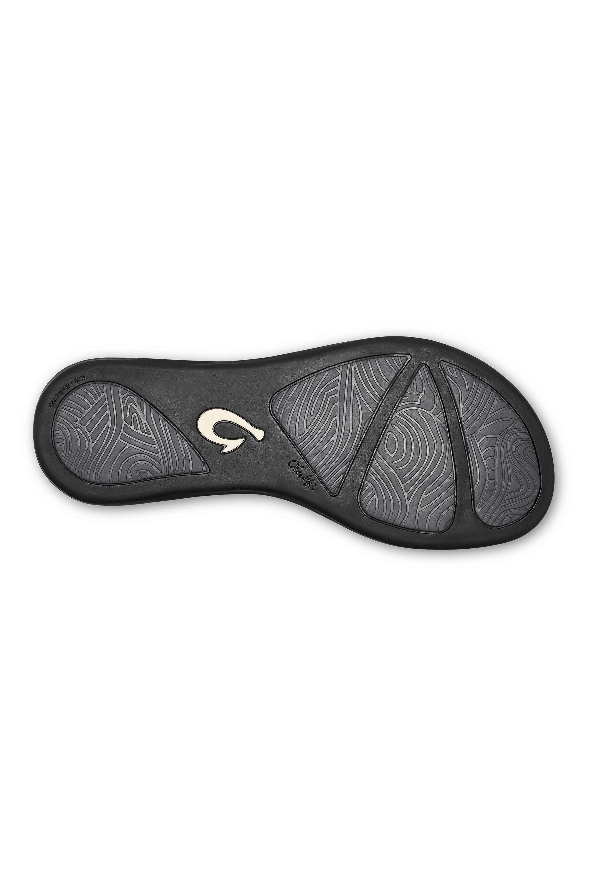 OluKai Honu leather beach sandal in Black