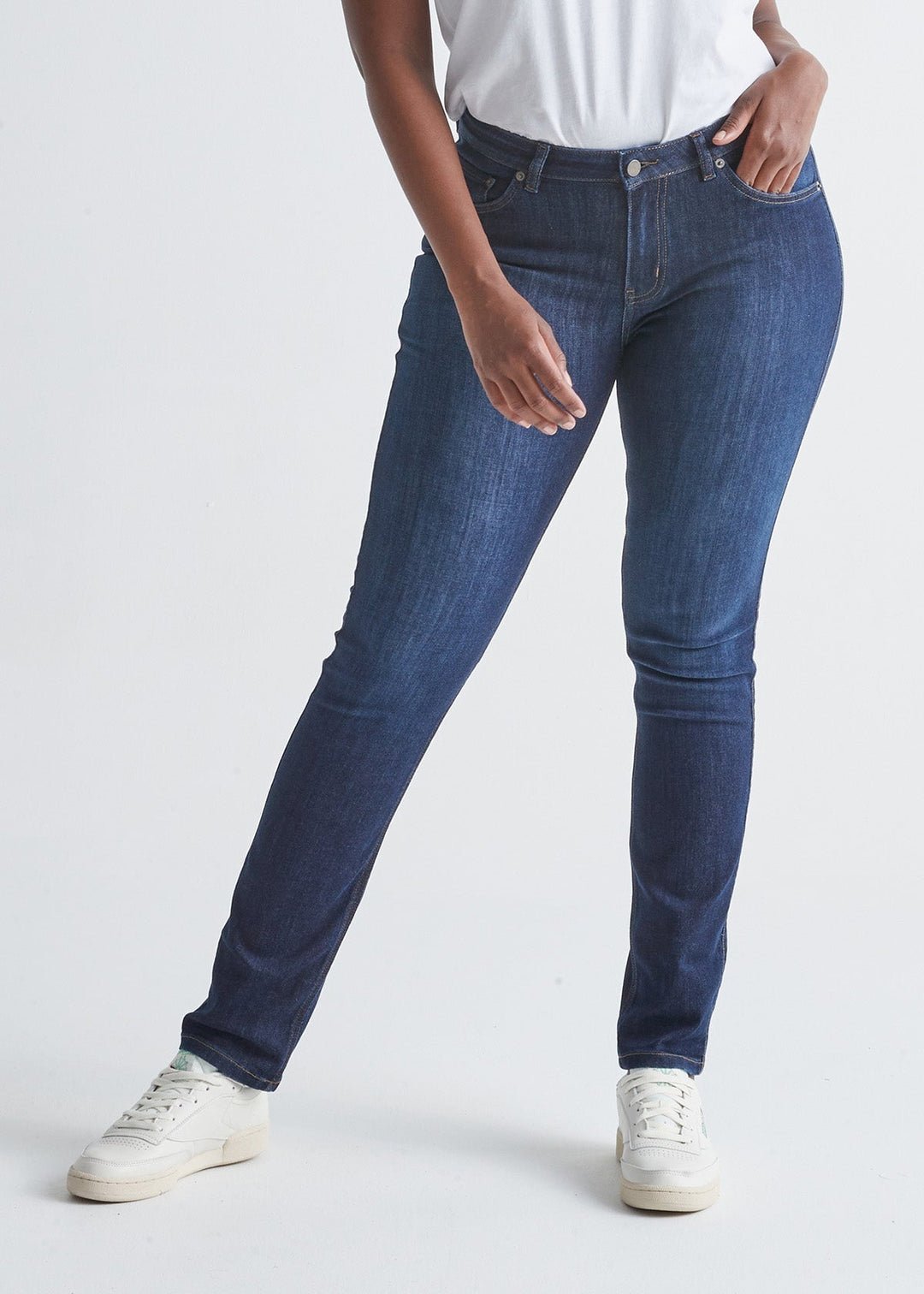 Iconic Dark Wash Slim Straight Stretch Jeans - MTT Collective