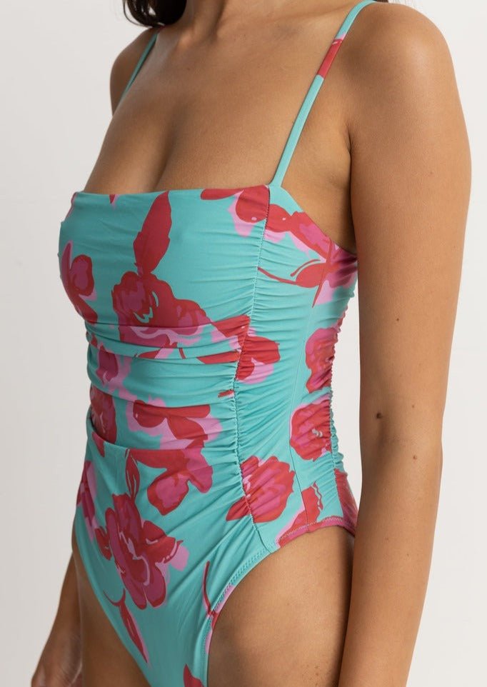 Inferna Floral Scrunched Side One Piece - MTT Collective