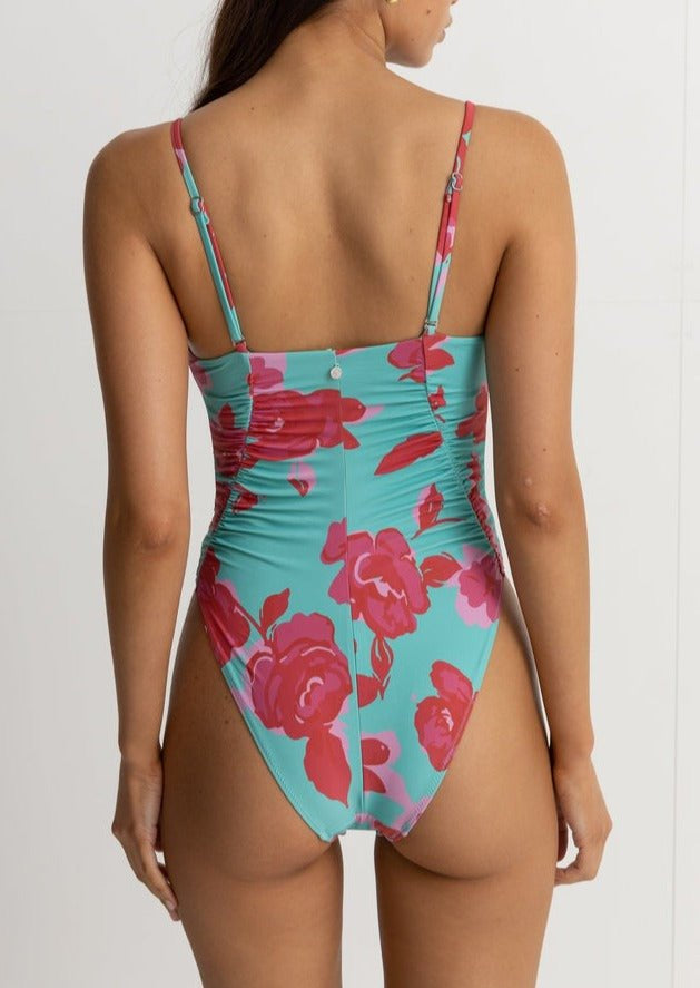 Inferna Floral Scrunched Side One Piece - MTT Collective