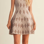 Iris Argyle Pattern Sweater Dress - MTT Collective