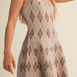 Iris Argyle Pattern Sweater Dress - MTT Collective