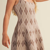 Iris Argyle Pattern Sweater Dress - MTT Collective