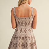 Iris Argyle Pattern Sweater Dress - MTT Collective