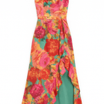 Isabella Floral Satin Maxi Dress - MTT Collective