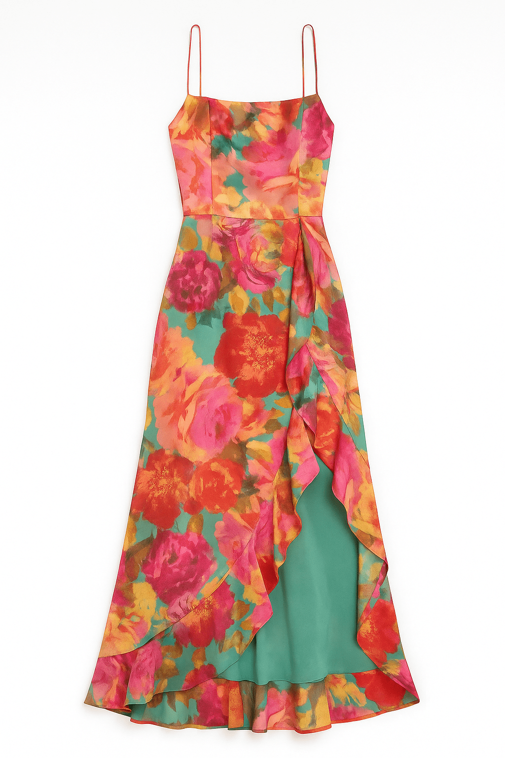Isabella Floral Satin Maxi Dress - MTT Collective
