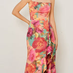 Isabella Floral Satin Maxi Dress - MTT Collective
