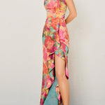 Isabella Floral Satin Maxi Dress - MTT Collective