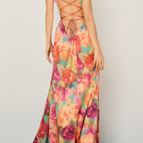 Isabella Floral Satin Maxi Dress - MTT Collective