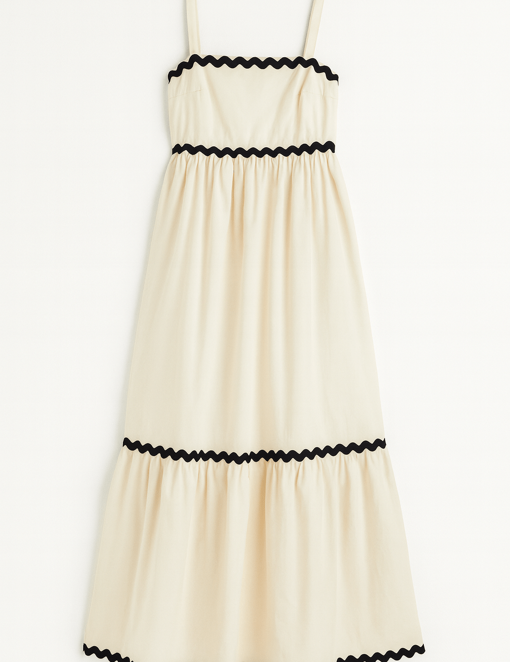 Isabella Ric Rac Trim Cotton Midi Dress - MTT Collective