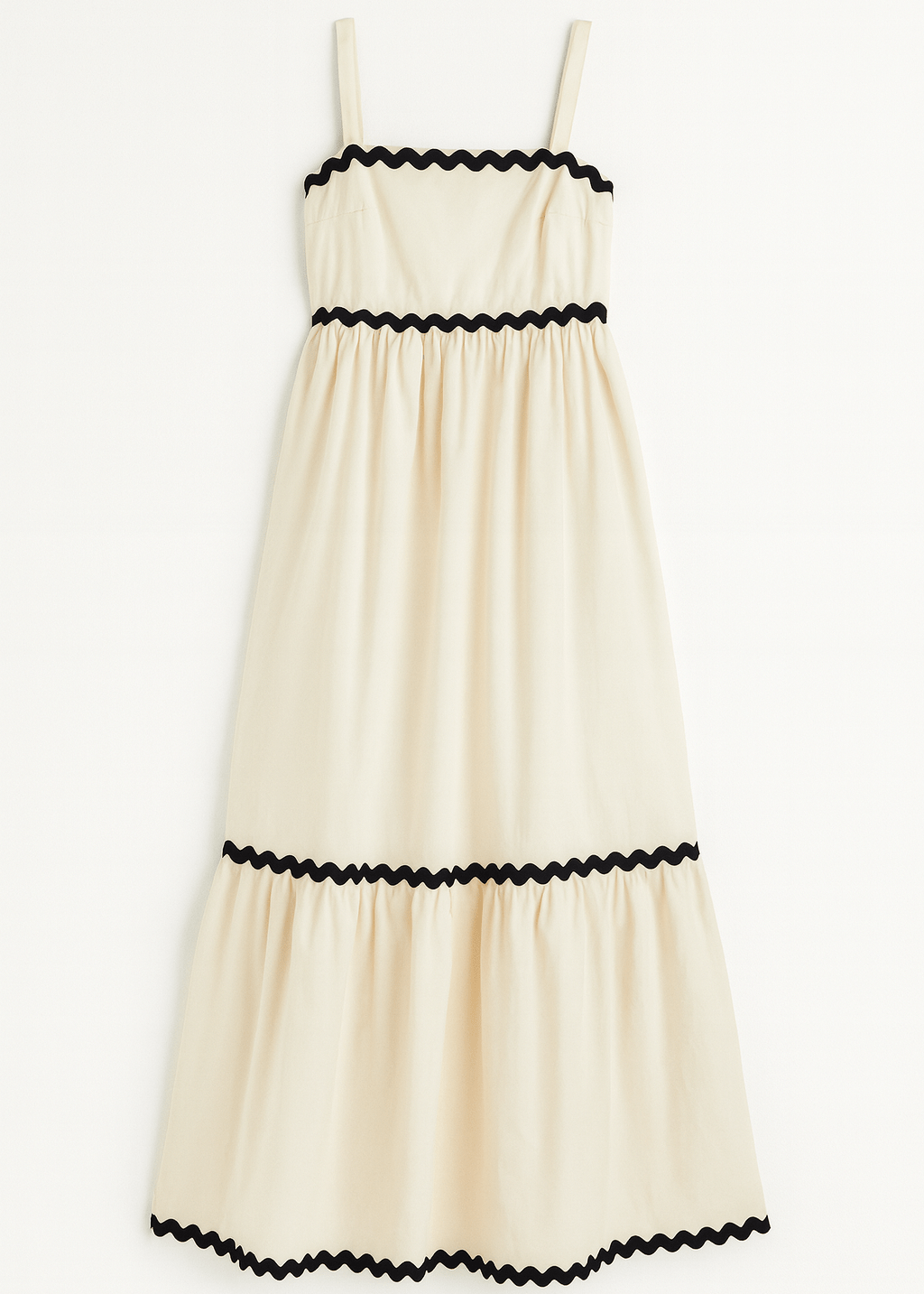 Isabella Ric Rac Trim Cotton Midi Dress - MTT Collective