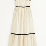 Isabella Ric Rac Trim Cotton Midi Dress - MTT Collective