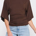 Isla Double Knit Angel Sleeve Cinch Top - MTT Collective