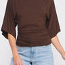 Isla Double Knit Angel Sleeve Cinch Top - MTT Collective