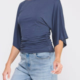 Isla Double Knit Angel Sleeve Cinch Top - MTT Collective